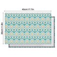 thumbnail image 6 of Blue Pioneer Flower Pattern Summer Placemats Table Placemats Set Of 4-Linen Kitchen Washable Placemats Table Mats 11.8"x17.7" Non-Slip Heat Resistant, 6 of 6