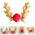 thumbnail image 3 of Homoyoyo Christmas Car Ornament with Reindeer Antlers and Nose, Festive Holiday Decor for Vehicles and Home, 3 of 6