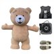 thumbnail image 3 of Disfraz de oso polar inflable gigante 2024, disfraz de mascota de peluche de piel para adultos, personaje animal, prenda inflada para accesorios de escenario, 3 of 5