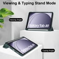 thumbnail image 2 of TECH CIRCL for Samsung Galaxy Tab A9 8.7" Case with Pencil Holder,Ultra Slim Trifold Folio Stand Translucent Frosted Back Case Hard PC Lightweight Tablet Cover for Samsung Galaxy Tab A9 2023,Darkgreen, 2 of 7