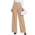 thumbnail image 4 of Sundazz Women's Dress Pants Wide Leg Work Pants High Waisted Business Casual Trousers with Pockets, 4 of 9