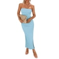 thumbnail image 1 of Vestido PRETTYGARDEN Strapless Bodycon Maxi Azul Aqua XL, 1 of 7