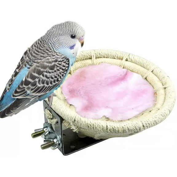 Bird Nest Natural Handmade Rope Weaved Egg Cage for Canary Finch Budgie Bird Breeding Nest House Cage Accessories 4.5inch