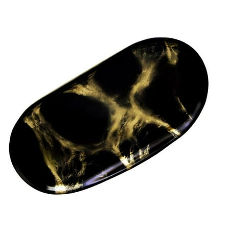 

Thassos Oval Tray Black/Gold