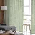 thumbnail image 4 of ERUNPONLY Sage Green Burlap Texture Sheer Curtains 72 Inch Length 2 Panels Set, Farmhouse Vintage Sage Green Voile Window Treatment Curtains Sheers Drapes for Bedroom/Living Room/Kitchen 52"x72"x2, 4 of 7