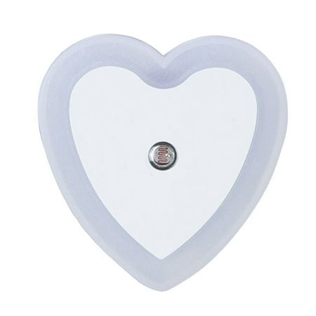 

WinysinHeart Shape Plug-in Intelligent Light Sensor Control LED Night Light Lamp For Bedroom Hallway
