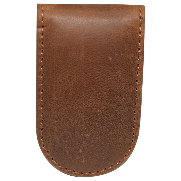 Leather Money Clip - Strong Magnets Holds 30 Bills for Men - Cash Leather Card Holder