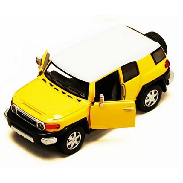 Toyota FJ Cruiser SUV, Yellow Kinsmart 5343D 1/36 scale Diecast