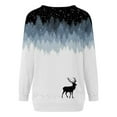 thumbnail image 4 of 2023 Chandail en Molleton de Noël pour Femmes en Liquidation Mode Imprimé de Noël Manches Longues Blouse Col Rond Chandail Décontracté, 4 of 4