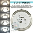 thumbnail image 3 of Luxrite 14 Inch LED Emergency Light with Battery Backup, 18W, 5 CCT Colors, 1440 Lumens, Dimmable, 120-277V, Damp Rated, 3 of 9