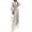 White, variant on Women's Casual 2-Piece Tweed Set, Solid Color Notched Collar Top and Long Pants, Fall and Winter Fashion Outfit,White L