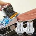 thumbnail image 2 of Copper Silver Tube Connector G1/4 to 3/8 inch Adapter for Computer Water Cooling with Hidden Silicone Gaskets Design, 2 of 9