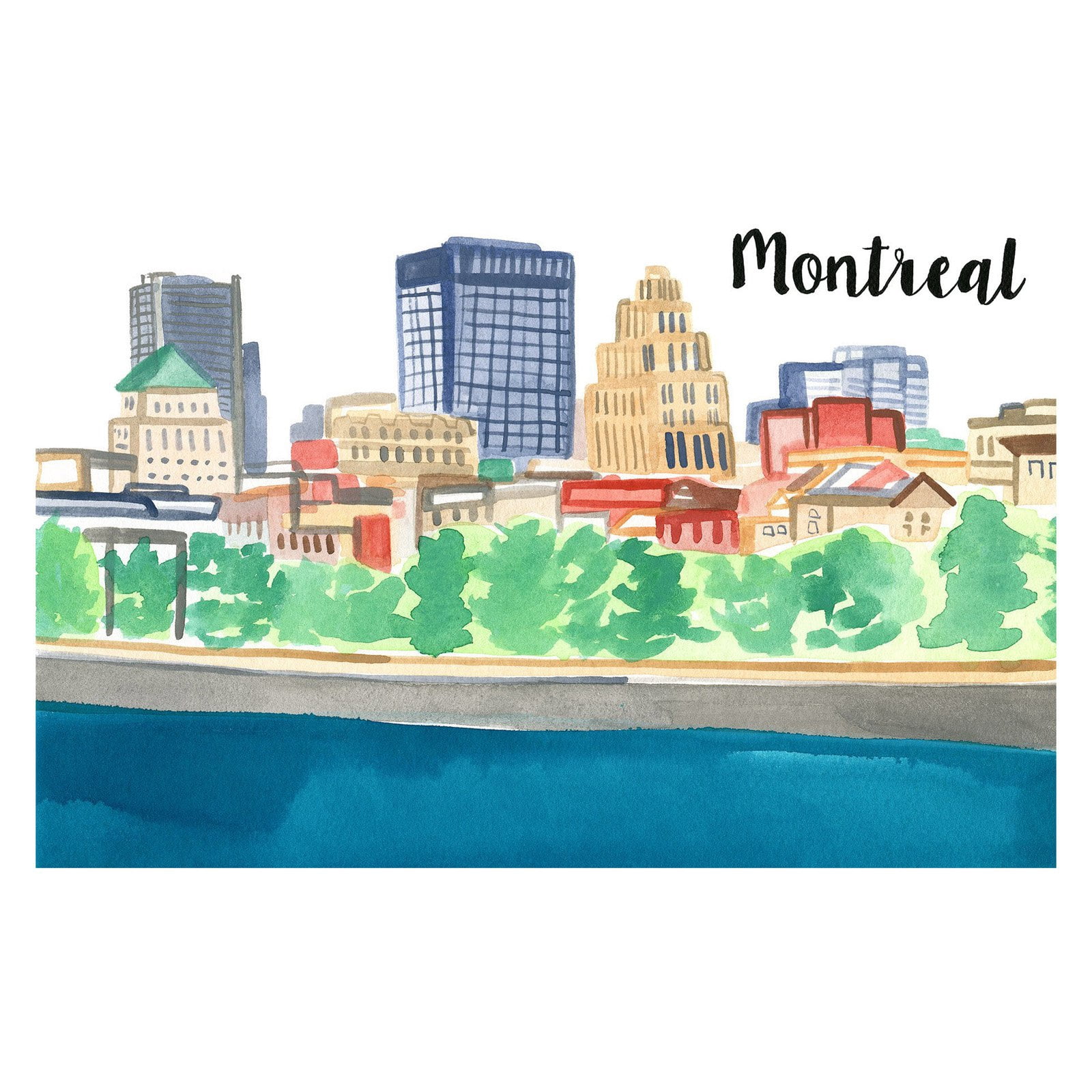 Marmont Hill "Old Montreal" by Molly Rosner Painting Print on Wrapped Canvas