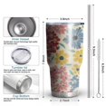 thumbnail image 6 of 30oz Pioneer Flower Tumblers Stainless Steel Tumbler with Lid and Straw,Vacuum Insulated Double Wall Travel Tumbler Cups Mug with Cleaning Brush for Coffee,Tea, 6 of 7