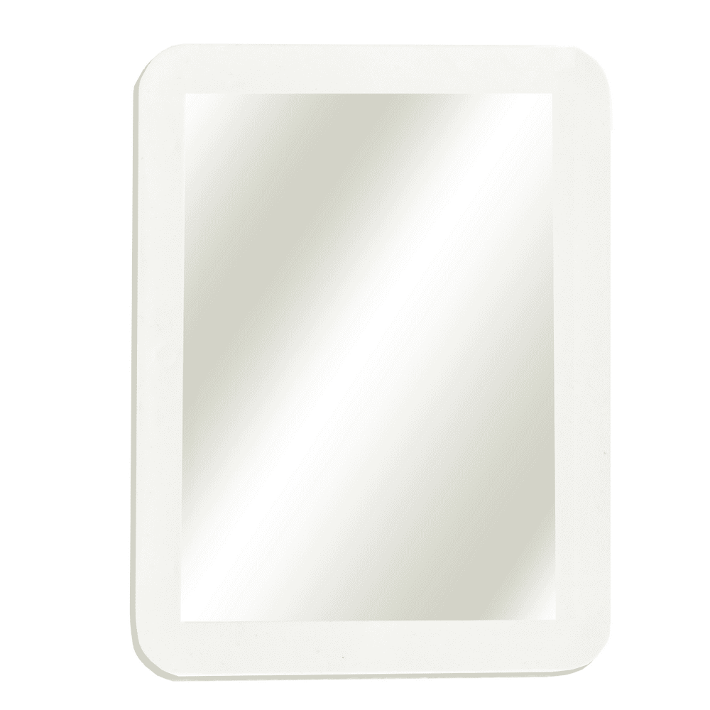 Ezzo Glass Mirror for School Locker, Fridge 5" x 7" White