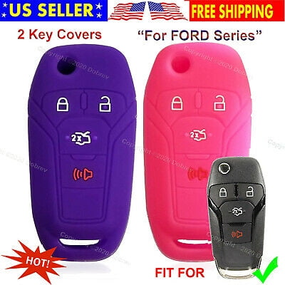 Dobrev Silicone Cover Holder Fob Rubber Skin Protector Keyless Remote Control Smart Car Case for 2013 2014 2015 2016 2017 Ford Fusion Key
