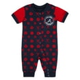 thumbnail image 2 of Newborn  Navy Atlanta Braves Hard 90 Coveralls, 2 of 3