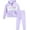 Lilac, variant on RBX Girls Pants Set - 2 Piece Sequin Active Graphic Fleece Hoodie Sweatshirt and Jogger Sweatpants
