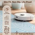 thumbnail image 6 of Design&I 2'x3' Washable Throw Rug Low Profile Daily Traffic Ready Accent Ocean Themed Ripple Circles Minimalist Theme Nautical Aesthetic for Hallway, Laundry Room, 6 of 7