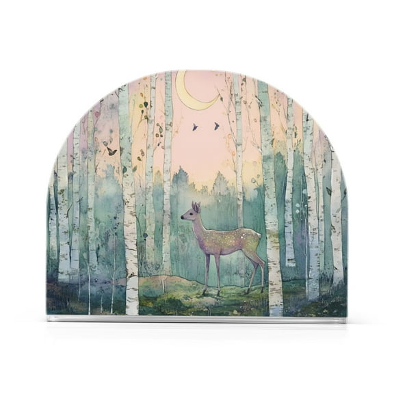 Yayeee Napkin Holder for Table Kitchen Paper Tissue Organization, Night Deer