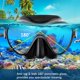 thumbnail image 3 of 1 pieza （Negro）Máscara de buceo, gafas de buceo antivaho, vidrio templado para hombres jóvenes, mujeres, silicona anti-buée antidéflagrante, todo incluido, espejo facial para snorkel, 3 of 5