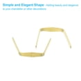 thumbnail image 4 of Uxcell 200Pcs 8x8mm Copper Chandelier Connector Pins Chandelier Crystal Clips, Gold, 4 of 5