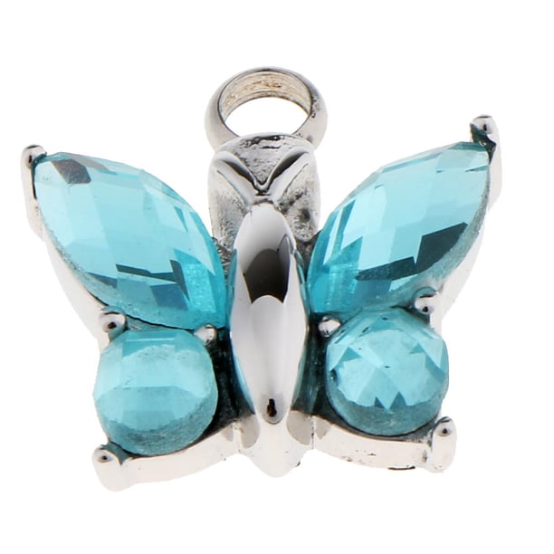Colgante de cremación de acero inoxidable Jinwen Mariposa de cristal