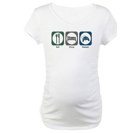 

CafePress - Eat Sleep Gamer Maternity T Shirt - Cotton Maternity T-shirt Cute & Funny Pregnancy Tee
