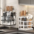 thumbnail image 4 of Multifunctional Kitchen Cutlery Holder Storage Drain Rack For Forks Knives Spoon, 4 of 10