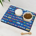 thumbnail image 3 of Dog Food Mat Featuring Construction Cartoon Car Truck Tractor Pattern, Durable Waterproof Absorbent Non-Slip Pet Feeding Mat, 3 of 7