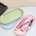 thumbnail image 5 of Oval Cosmetic Trays Stainless Steel Decorative Plates for Rings Display Bathroom Organization Nails Art Accessories, 5 of 9