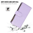 thumbnail image 5 of Dteck Wallet Case for iPhone 14 Pro Max, Premium PU Leather Zipper Flip 9 Card Slots Wallet with Wrist Strap Magnetic Closure Built-in Kickstand Protective Case,Lavender, 5 of 5