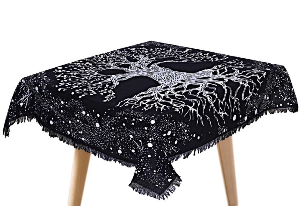 THE ART BOX Altar Cloth Tarot Cards Magic Cloth, Napkins Black Silver ...