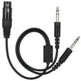 thumbnail image 1 of POINTERTECK For Airbus XLR To GA Dual Plug 5 Pin Headset Adapter Cable Aviation Headphone Cable, 1 of 9
