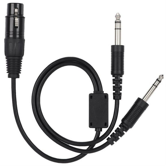 MesaSe For Airbus XLR To GA Dual Plug 5 Pin Headset Adapter Cable Aviation Headphone Cable