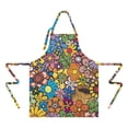 thumbnail image 2 of Pioneer Flower Floral Print Pattern Apron-Garden Aprons for Women with Pockets-Cotton Linen Waterproof Kitchen Cooking Gardening Aprons Adjustable for Kitchen,Cooking,BBQ and Salon 33x27 Inch, 2 of 7