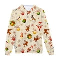 thumbnail image 2 of Lilgiuy Men's Casual Christmas Sweater Fleece Digital Printing Hooded Sweatershirt, 2 of 5