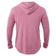 thumbnail image 5 of Men's Long Sleeve Athletic Hoodies Casual Regular Fit Hooded Sweatshirts Lightweight Pullover Tops for Gym Outdoor (3XL, Pink), 5 of 6