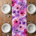 thumbnail image 4 of Table Runner 90 Inches Long for Kitchen Dining, Spring Floral Dresser Scarf Farmhouse, Dining Table Decorations for Wedding/Parties, Watercolor Flowers Leaves Vintage 13 x 90 In, 4 of 8