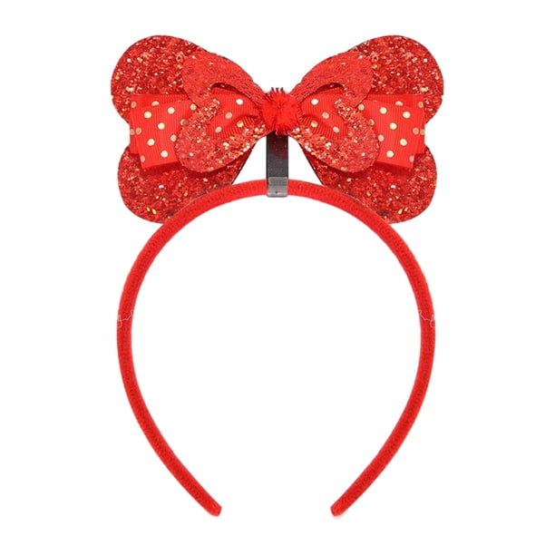 Diadema con purpurina roja y rosa en forma de corazón, accesorios brillantes y bonitos para el cabello, para cumpleaños, bodas, fiestas y disfraces.