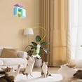 thumbnail image 4 of Juguetes interactivos para gatos de interior, juguete relajante y divertido, juguete eléctrico inteligente para puerta colgante, color rosa., 4 of 5