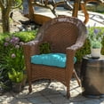thumbnail image 3 of ARDEN Outdoor Wicker Chair Cushion, 20 x 18, Pool Blue Leala, 3 of 11
