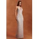 thumbnail image 4 of Vestido largo bellabarnetten Ibbie Halter sin mangas con cuello en V, 4 of 6