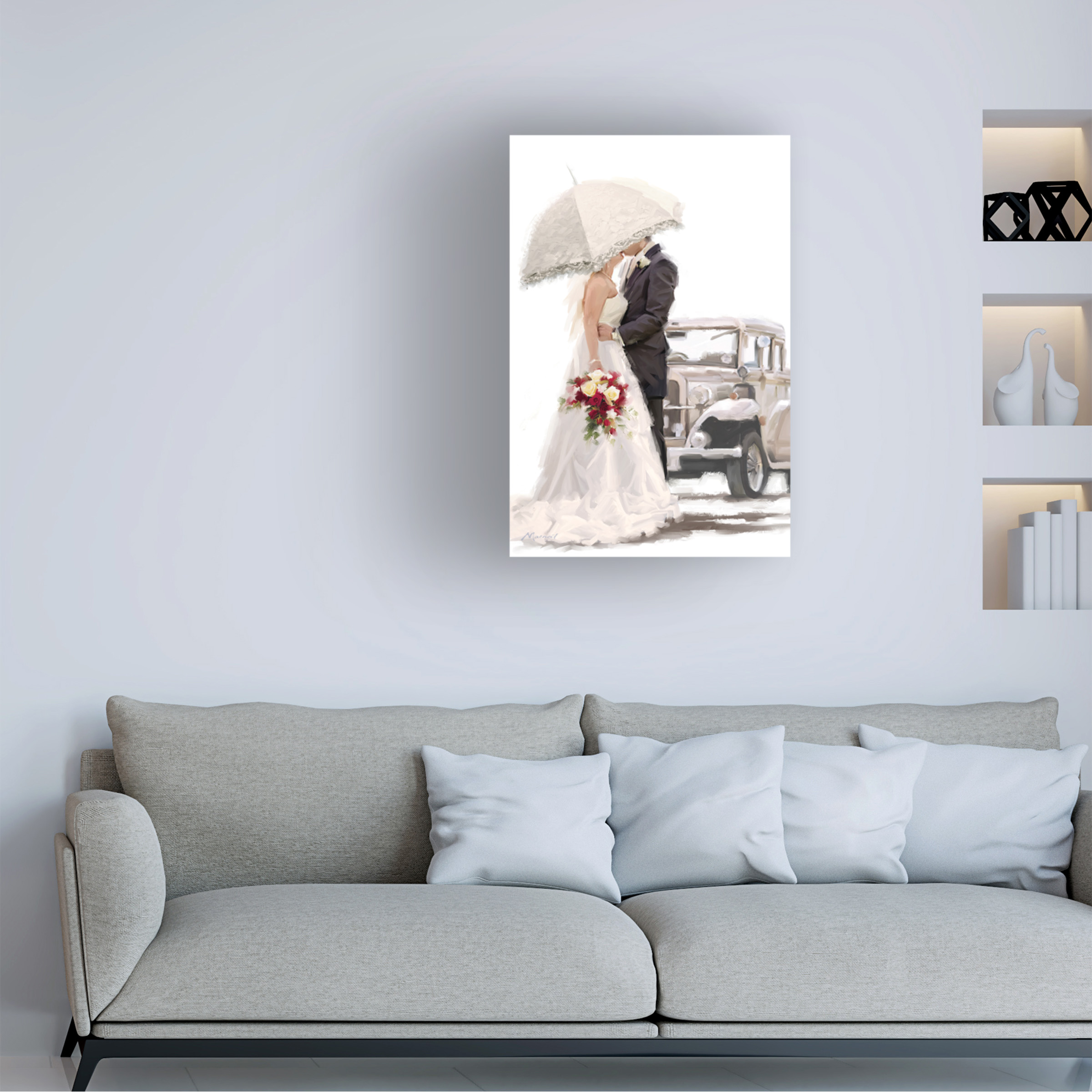 Trademark Fine Art The Macneil Studio Wedding Car Canvas Wall Art - 22x32