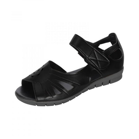 

Homedles Sandals for Women- Plus Size Comfortable Summer Gift for women Open Toe Flat Sandals for Women Black