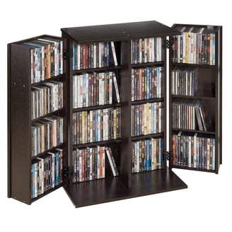 SKYSHALO Multimedia Storage Cabinet, Espresso Finish, with Door