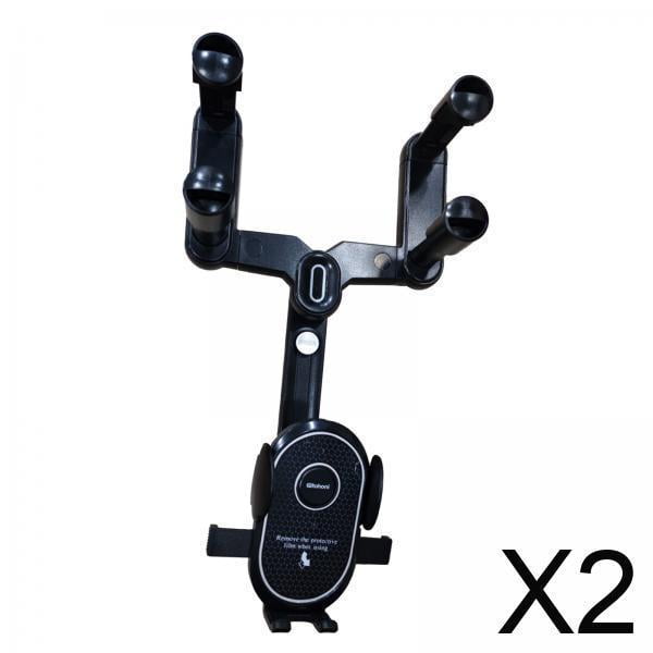 Montaje de visión trasera,Soporte universal para teléfono con espejo retrovisor para coche,Soporte multifuncional para teléfono con espejo retrovisor,Montaje con brazo ajustable de longitud