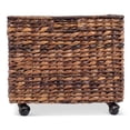 thumbnail image 7 of BirdRock Home Abaca Rolling Storage and Recycling Bin - Espresso, 7 of 7