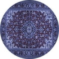 thumbnail image 1 of Ahgly Company Indoor Round Medallion Blue Traditional Area Rugs, 6' Round, 1 of 4