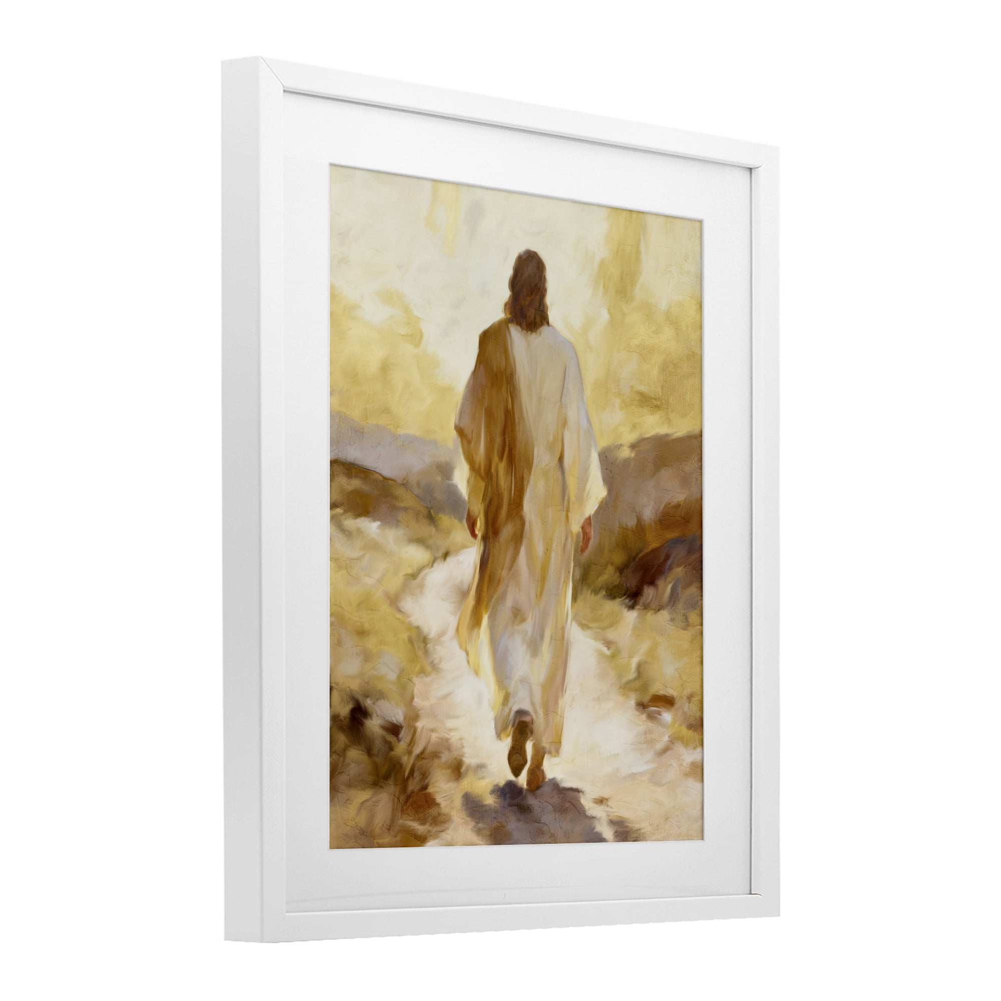 Stupell Industries Walk By Faith Sunset White Framed Print Under Glass, design by Kim Allen